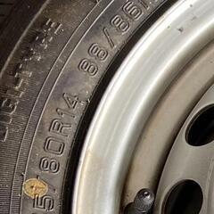 🌞155/80R14⭐2021年！バン、小型トラック用！バリ山！美品！DUNLOP製トヨタ純正スチール付サマータイヤ入荷しました🌞