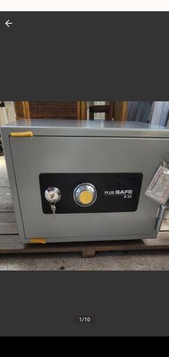 耐火金庫 保管庫 PLUS SAFE S-22 鍵2本 2時間耐火試験 衝撃落下試験 合格証