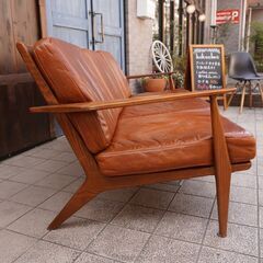 ACME Furniture(アクメファニチャー)のDELMAR(デルマー) レザー 3Pソファー。ヴィンテージスタイルのレトロな本革ソファはブルックリンスタイルなどにおススメの3人掛けソファです♪CC144