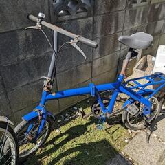 ジャンク　パンクした折りたたみ自転車