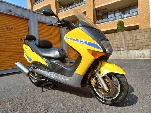 マジェスティ125 キャブ ストロボカラー 社外マフラー 純正キャリア付