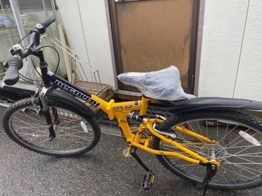 美品】レゴリス 黄色 CES-62 折りたたみマウンテンバイク 自転車 