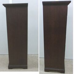 7段チェスト 木製 スリムチェスト レトロ風 アンティーク風 引き出し ブラウン クラシック風 札幌 西野店