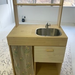 【ネット決済】手作りの木製キッチン