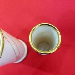 LANCEL/ランセル 2個セット 花瓶 ゴールドライン フラワ－ベ－ス 金箔 一輪挿し MAEBATA/ 前畑陶器 − 岐阜県