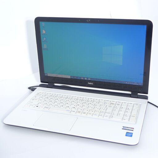 新品高速SSD Wi-Fi有 ノートパソコン 中古良品 NEC PC-LS150SSW 第4世代 Celeron 4GB DVDRW 無線 Bluetooth webカメラ Win10 Office