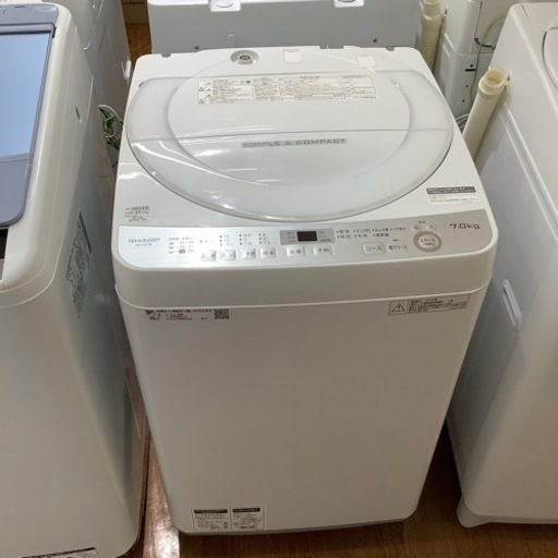 全自動洗濯機 SHARP ES-GE7B 7㎏ 2018年製