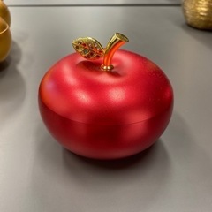 インテリア　小物入れ　置き物　林檎　りんご　赤