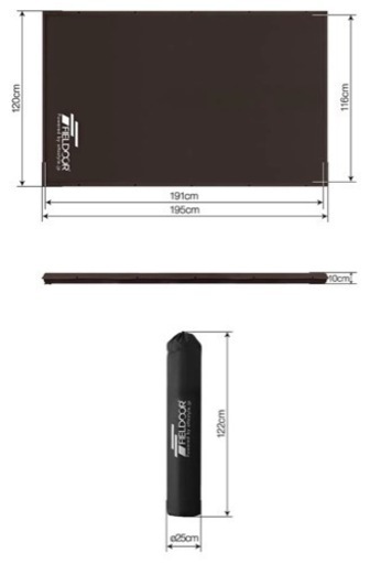 FIELDOOR 車中泊マット 10cm厚 【Lサイズ　大判　補修有り