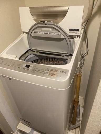 シャープ タテ型洗濯乾燥機  ステンレス穴なし槽 5kg ゴールド系 ES-TX5B-N