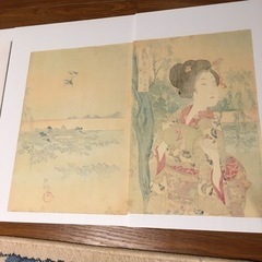 全国配送】揚州周延 木版画「名勝美人会 東京 上野不忍池 」浮世絵 木版画