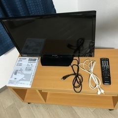 SHARP 24型液晶テレビ　lc-24k9とテレビ台