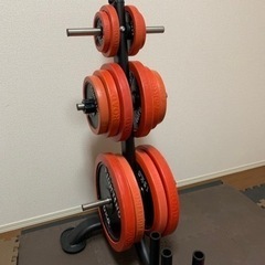 プレートラック ラバープレート(122.5kg) シャフト EZバー