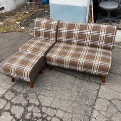 美原店　スイートデコレーション　L字分割ソファ　格子柄　ギンガムチェック 美原店 スイートデコレーション L字分割ソファ 格子柄 ギンガムチェック