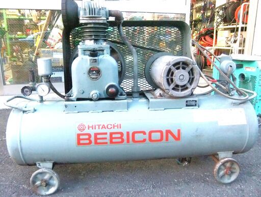 【動作確認済】エアコンプレッサー 2馬力 1.5-9.5V5 50Hz 70L 1.5kw 江戸川区