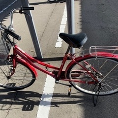 【引渡決定済】値下げ格安！26インチ自転車、赤