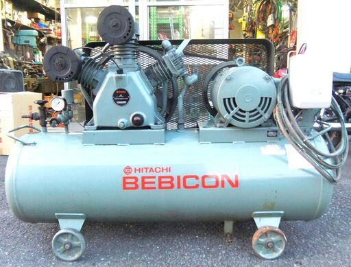 【動作確認済】エアコンプレッサー 10馬力 7.5-9.5V5 50Hz 230L ベビコン BEBICON 7.5kw 江戸川区