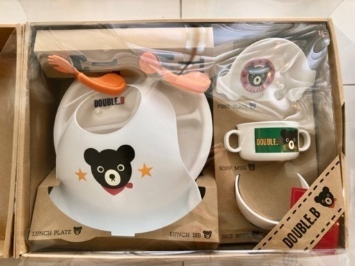 【未使用品】ダブルB ミキハウス【箱付】食洗機OK！テーブルウェアセット