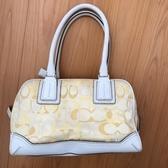 【お値下げしました♡】coach ミニボストンバック　イエロー