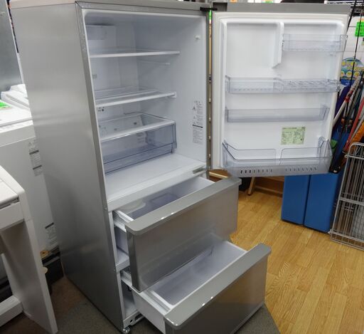 西岡店 冷蔵庫 272L 2017年製 アクア AQR-271F(S) シルバー 3ドア AQUA
