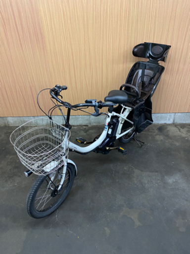子供乗せ‼️ 電動自転車 YAMAHA バビー 20インチ 白 2人乗り 配送可能◎