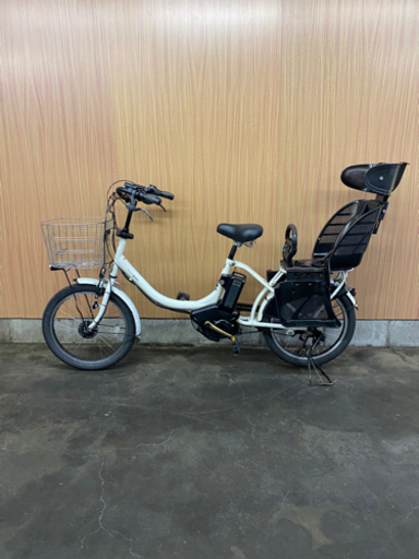 子供乗せ‼️ 電動自転車 YAMAHA バビー  20インチ 白 2人乗り 配送可能◎ バッテリー容量100％❗️