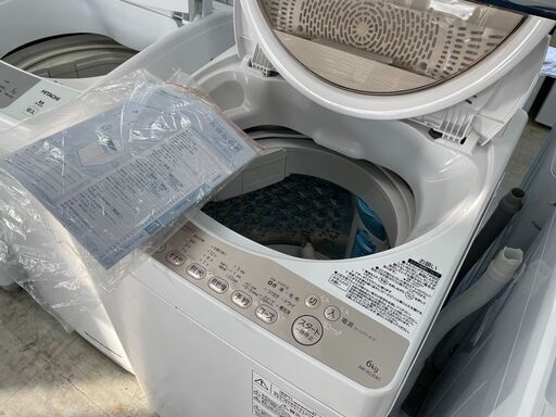 洗濯機の分解クリーニング行っています！配送設置込み！東芝6.0K洗濯機　2016年製　分解クリーニング済み！！