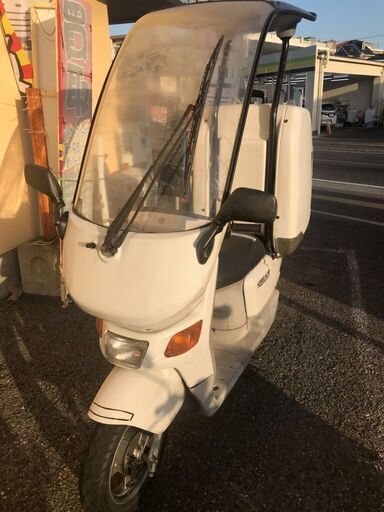 実動　ギアー　UA03J　２スト屋根付ボックス付き　シールド曇り不良に付き格安　自賠責付