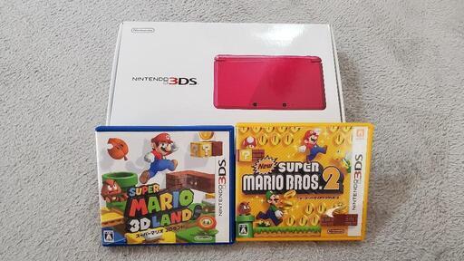 ニンテンドー3DS グロスピンク　ソフト2個セット