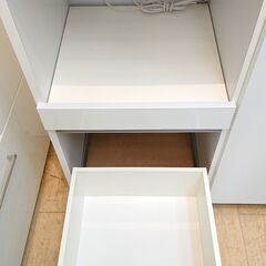 土井インテリア キッチンボード 2枚扉 ホワイト 鏡面 レンジボード 食器棚■横幅90cm×奥行45cm×高さ180cm■近隣配送無料 買取帝国 朝霞店 土井インテリア キッチンボード 2枚扉 ホワイト 鏡面 レンジボード