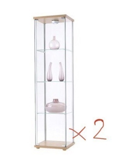 IKEA デトルフ　DETOLF ガラスケース　2つ