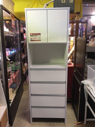 ☆中古 激安！！￥6,800！！キッチン台　家具　収納家具　幅60cmｘ奥行39cmｘ高さ180cm　【BC121】