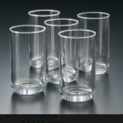 未使用 日本製タンブラー（グラス）5個セット ソーダライムガラス...