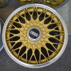 【BBS RG 099】人気の「BBS」アルミホイールと「ゴールド色(着色)」の4本セットです‼️