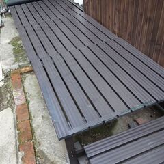 山善　アルミデッキガーデンベンチ　4台