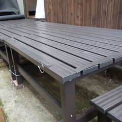 山善　アルミデッキガーデンベンチ　4台