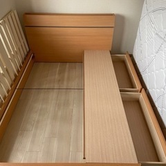 【値下げしました】スランバーランド　ダブルベッド　マット、フレームセット