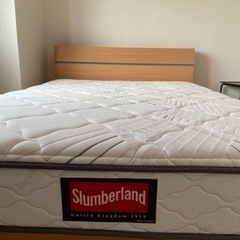 【値下げしました】スランバーランド　ダブルベッド　マット、フレームセット