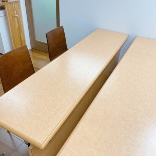 【値下げ】ミーティングテーブル（会議テーブル）2台  チェア2脚