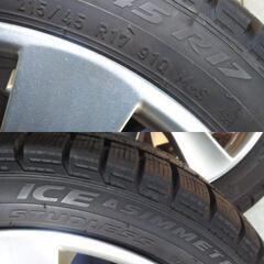 冬 ゴルフ VW 人気の ボーベット【~90％富山】VW ゴルフ アウディ A3 冬 215/45R17 ピレリ ゴルフ5 A3 ワーゲン GTi ゴルフⅣ ボルベット PCD112 中古4本