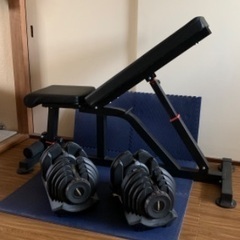 可変ダンベル、ベンチセット