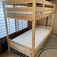 IKEA イケア　二段ベットMYDAL & マットレス二点MAL...