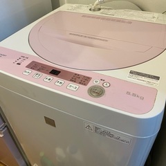 SHARP 5.5kg 縦型洗濯機　ピンク