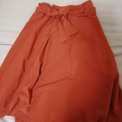 【22日まで】無地赤リボンスカート