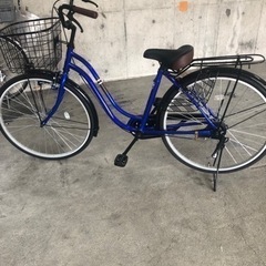 自転車　26インチ　ブルー