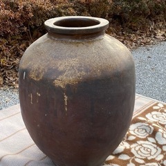 ◎お値下げしました♪☆お値下げ相談可♬早い者勝ち‼️ 逸品 貴重 希少 時代 大型 壺 壷 古備前?古丹波?古信楽? 煎茶道具 当時物旧家蔵出しうぶだし大壺茶壺茶席骨董古美術置物時代物 断捨離中‼️