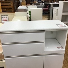 KO-66【ご来店頂ける方限定】ニトリ アルミナ2 キッチンカウンター 白