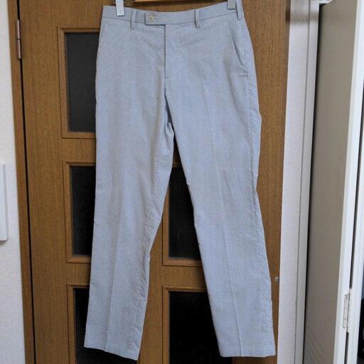 ストライプパンツ メンズ ホワイト ユニクロ Sサイズ Uniqlo ヨッシー 十三の服 ファッションの中古 古着あげます 譲ります ジモティーで不用品の処分
