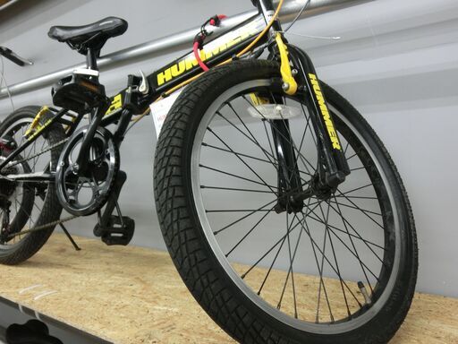 （３/３０終了）HUMMER　折りたたみ自転車（黄黒）
