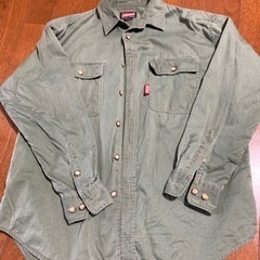 値下げ Coleman ワークシャツ カーキ色 Up 沖縄のシャツ メンズ の中古 古着あげます 譲ります ジモティーで不用品の処分